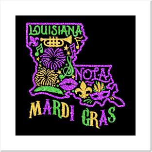 Louisiana Mardi Gras Posters and Art